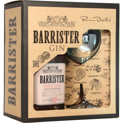 Barrister Pink Gin 40% 0,7 l (čistá fľaša)