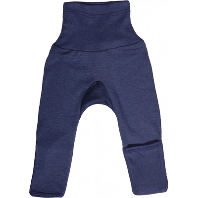 Cosilana Rostoucí kalhoty z merino vlny a hedvábí s přehrnutím modré