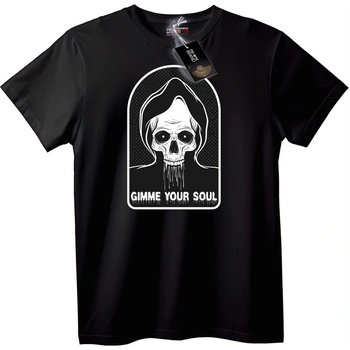 NOONEBRAND Тениска Черепе, Дай ми Душата си - 2XL, White