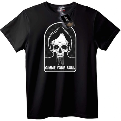NOONEBRAND Тениска Черепе, Дай ми Душата си - 2XL, White