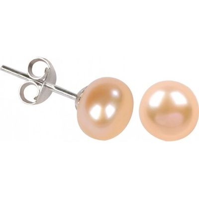 JwL Jewellery náušnice z pravých lososových perál JL0027