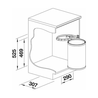 Blanco Odpadkový koš Singolo XL, 1x 20 l 527971
