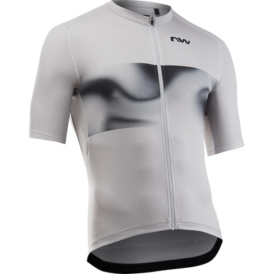 Northwave Мъжка фланелка с къс ръкав за колоездене Northwave Force Evo Jersey Short Sleeve Cycling jersey - Light Grey - размер 3XL (056-3147-1016)