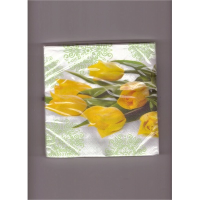 Papierové obrúsky 33x33 3vrst Tulipány2 20ks 080524