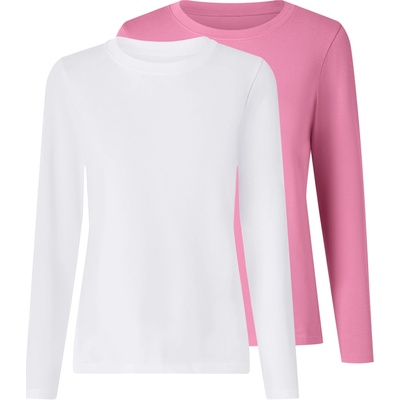 Esmara dámské triko s dlouhými rukávy 2 kusy růžová/krémová – Hledejceny.cz