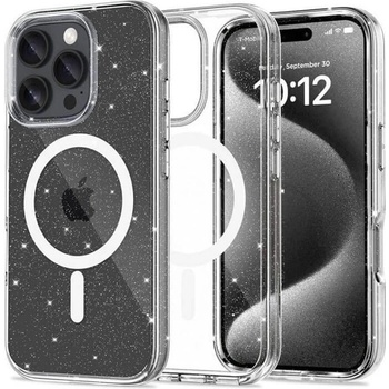 Tech-Protect Magsafe Калъф за iPhone 16 Pro Max, TP Hybrid FlexAir Glitter Clear Case, Прозрачен (5906302311453)