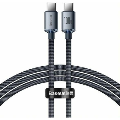Baseus CAJY000601 Crystal Shinenabíjecí/datový USB-C / USB-C 100W 1,2m modrý