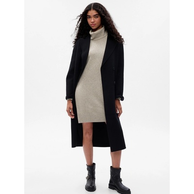 GAP Pletené mini šaty CashSoft sivá
