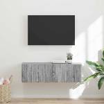 vidaXL TV стенен шкаф 98 x 31 x 29, 5 см Сив Сонома Инженерна дървесина (892241)