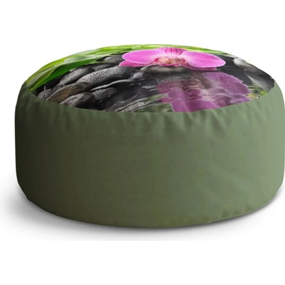Sablio Taburet Circle Růžová orchidej: 38x48 cm