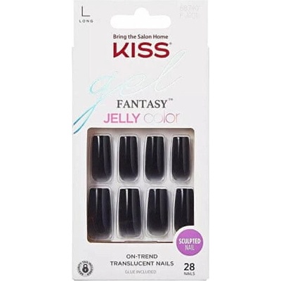 KISS Gélové nechty Gel Fantasy Jelly Color 28 ks