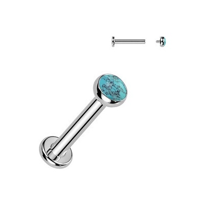 Šperky4U Piercing do brady labreta Tyrkys TITAN TIT1705-1208