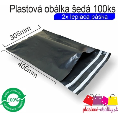 Zawmark Plus Plastová obálka šedá 60 µm Balenie: 100 ks balenie, Rozmer: 305 x 406 mm
