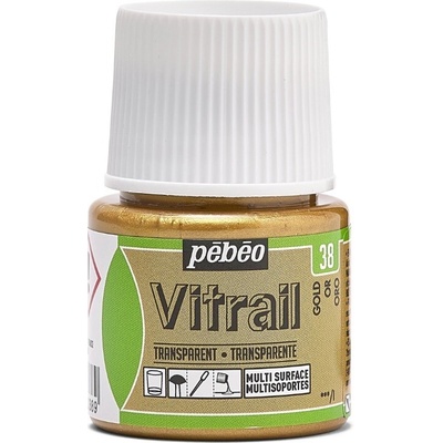 Pébéo Nevypalovací barva na sklo Vitrail 45 ml 38 Gold