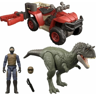 Mattel Jurský Svět Survival Ekrixinatorsaurus Akční figurka a vozidlo čtyřkolka JKG91