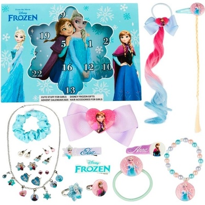Disney ĽADOVÉ KRÁĽOVSTVO VIANOČNÝ KALENDÁR 24 PREKVAPENÍ DOPLNKY DO VLASOV