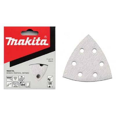 Шлайф хартия MAKITA с велкро закрепване 94x94x94 мм 6 отвора K240, 10 бр. P-42759 (P-42759)