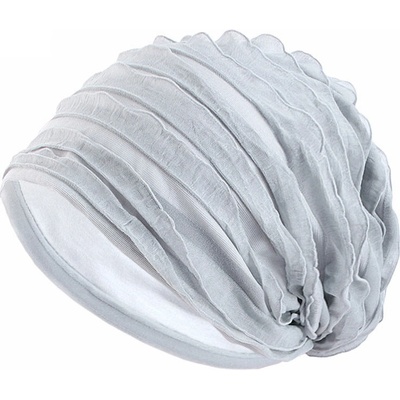 turban čepice šedá