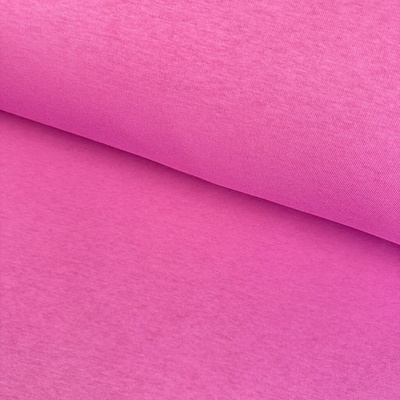 Teplákovina počesaná 300g - Růžová pink