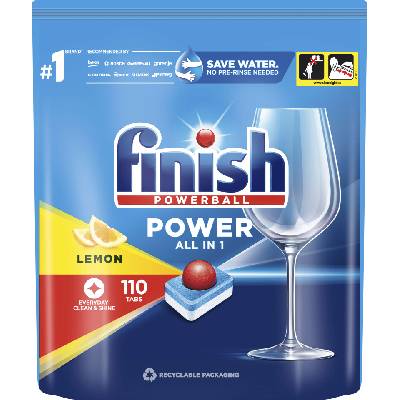 Power All in 1 Lemon Таблетки за Съдомиялна Машина 110бр. + Подарък Пробен Продукт (3274039)