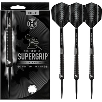 Sada steel šipek Harrows Supergrip Black Edition 24g, 90% wolfram