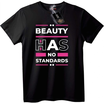 NOONEBRAND Тениска Красотата Няма Стандарти - 7XL, Black