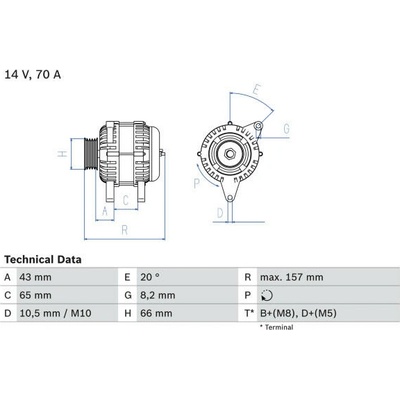 generátor BOSCH 0 986 038 740 BO 0986038740