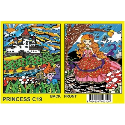 Colorvelvet C19 Princezná zamatová omaľovánka 2-krúžkový zakladač 37x27x4cm