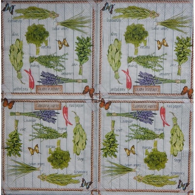 Ambiente obrúsky Kuchyňské byliny 33x33cm