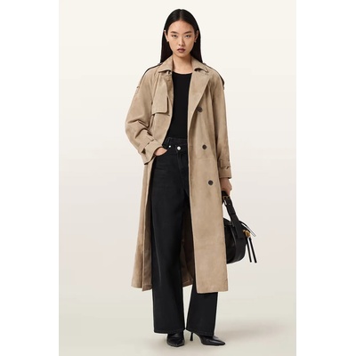 AllSaints шлифер дамски велурен REED SUEDE (W005LE)