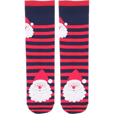 Pánské ponožky s vánočním motivem WOLA SANTA CLAUS proužky