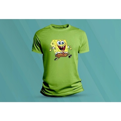 Sandratex dětské bavlněné tričko SpongeBob 4 lime