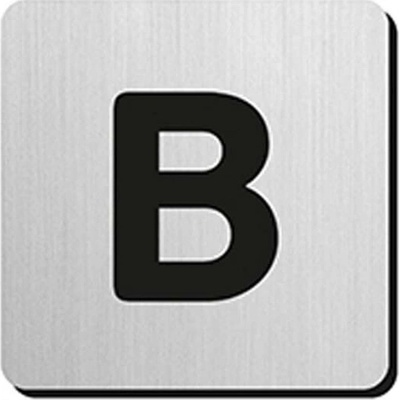 JNF - Piktogram písmeno "B" IN.34.300 - 75 mm - nalepovací | Dveře a dveřní příslušenství Dveřní kování, dveřní příslušenství MP kování Číslice a piktogramy Piktogramy