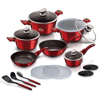 Berlinger Haus Burgundy Metalic Line 18 pcs (BH/7035)