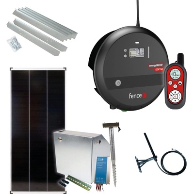 Fencee Premium sada solární ohradník - Kompletní bezpečnostní schránka + 15J chytrý zdroj, panel 200W