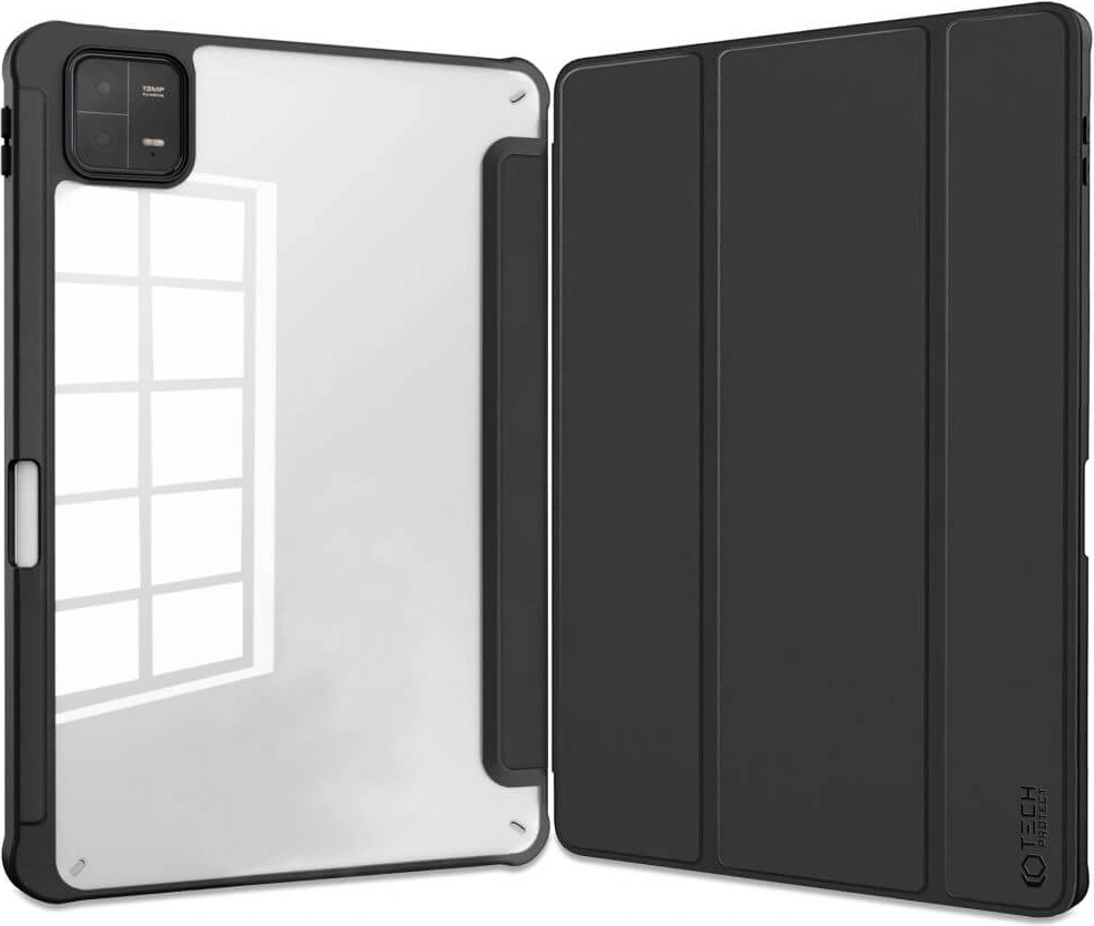 Tech-Protect Калъф за Xiaomi Pad 6 Max 14, Tech-Protect Trifold Slim Hybrid Case, Черен (9319456607444)