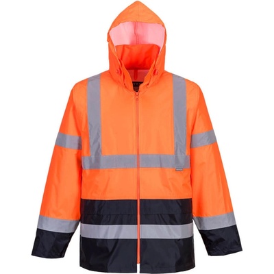 PortWest bunda Hi-Vis Classic Contrast H443 do deště reflexní Oranžovo-navy