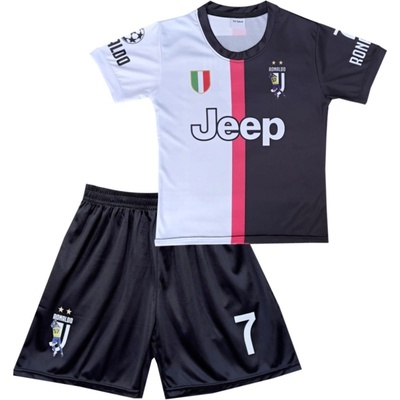 Numberoplus Dětský Fotbalový dres Komplet Juventus Ronaldo 7 Bíločerný – Zboží Dáma