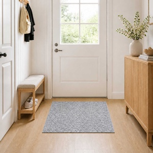 vidaXL Килим Сиво 100 x 100 cm 100% полиестер 3 mm Пере се (42041665)