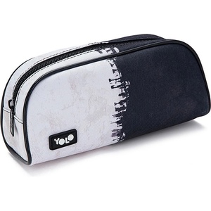 YOLO Ученически несесер YOLO - Black And White, 1 цип (121271-170-90)