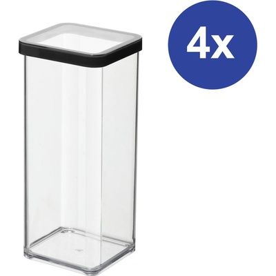 Rotho set Loft černý 4 x 1,5 l