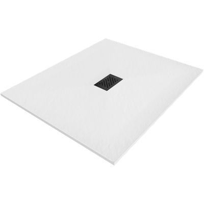 Mexen Hugo правоъгълен душ кабина SMC 110 x 100 см, бял, черна решетка - 42101011-B (42101011-B)