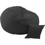 Pufrelax Комплект, Барбарон и декоративна възглавница, 450л. Matusalem - Eerie black, Перящ се калъф, Подходящ за деца, Пълнеж с микс от мемори пяна и дунапрен, Гама Plush Honey