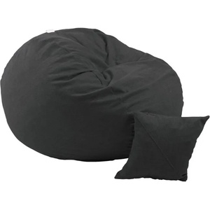 Pufrelax Комплект, Барбарон и декоративна възглавница, 450л. Matusalem - Eerie black, Перящ се калъф, Подходящ за деца, Пълнеж с микс от мемори пяна и дунапрен, Гама Plush Honey