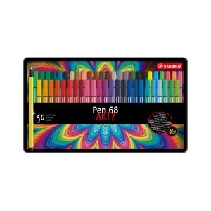STABILO Тънкиписец Pen 68 50 цв в метална кутия
