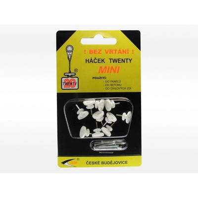 Háček Twenty MINI BÍLÝ 10ks 108204