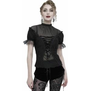 Devil fashion дамска блуза devil fashion - дължина до ханша, стил тъмна романтика, готик - ett029