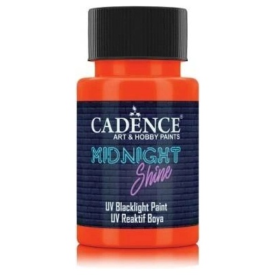 Cadence barva na textil uv midnight shine 50 ml orange oranžová