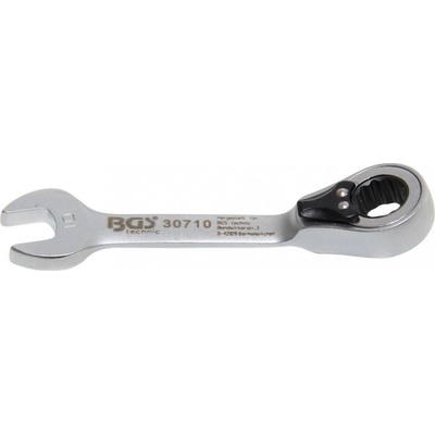 BGS technic kľúč vidlica-očko s račňou, krátky 10 mm BGS 30710