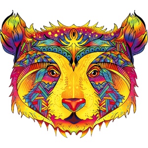 HARAHU Дървено пъзел - Color Bear / M KP21983